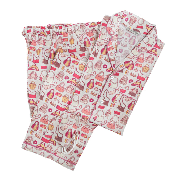 Bag Print Twinning Nightwear Set