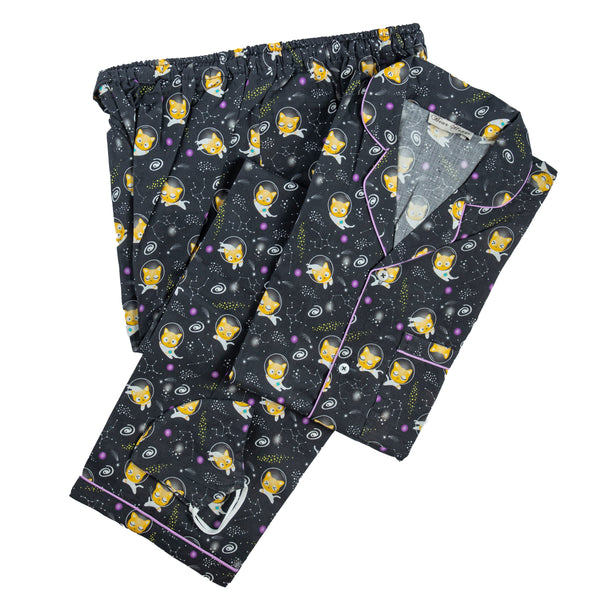 Cat Astronaut Twinning Nightwear Set